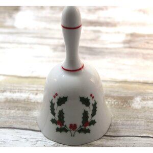Collectable Vintage Holly Berries Porcelain Bell